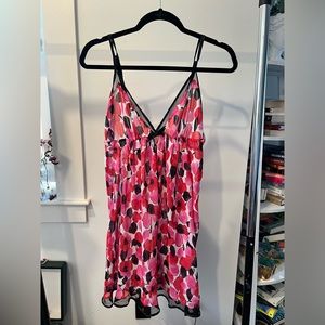 Oscar de la Renta pink floral slip dress